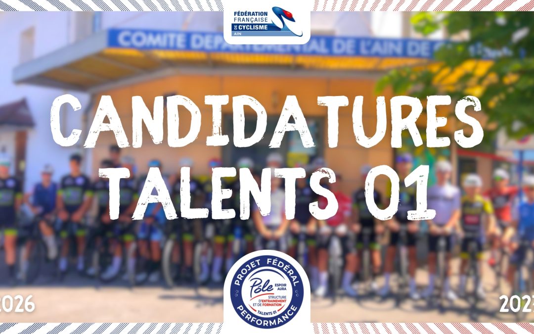 Candidatures 2026/2027 Pôle Espoir talents 01